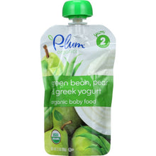 Load image into Gallery viewer, PLUM ORGANICS: Organic Baby Food Stage 2 Green Bean Pear &amp; Greek Yogurt, 3.5 Oz
