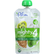 Load image into Gallery viewer, PLUM ORGANICS: Tots Mighty 4 Essential Nutrition Blend Spinach Kiwi Barley Greek Yogurt, 4 oz
