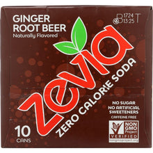 Load image into Gallery viewer, ZEVIA: Soda Ginger Root Beer 10 pk, 120 oz
