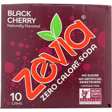 Load image into Gallery viewer, ZEVIA: Black Cherry Zero Calorie Soda 10 Pack, 120 fl oz
