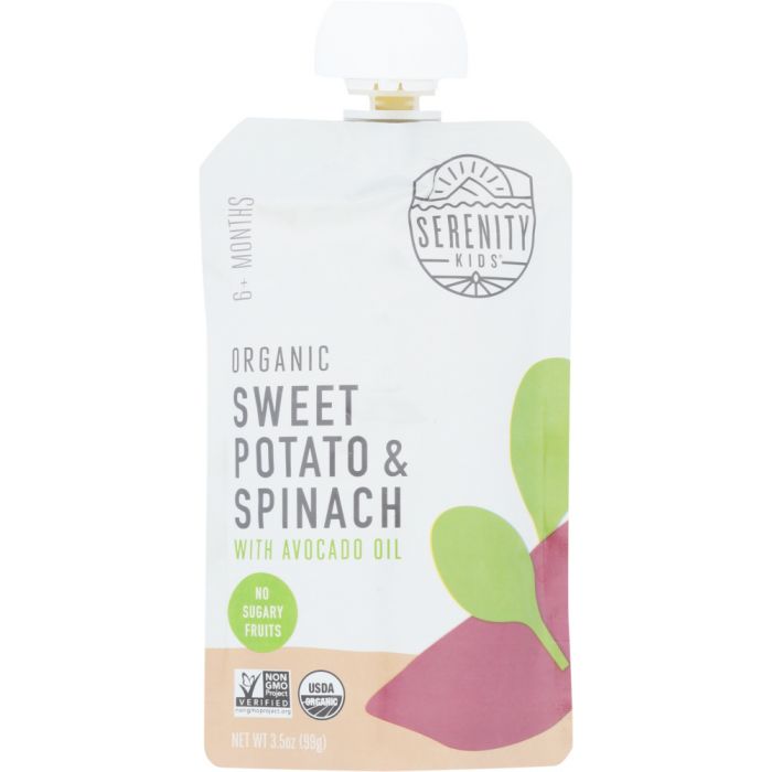 SERENITY KIDS: Food Baby Sweet Potato Spinach Organic, 3.5 oz