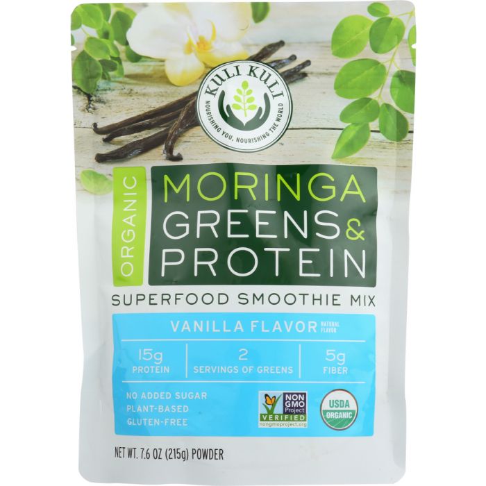 KULI KULI MO: Moringa Greens And Protein Vanilla 7.6 Oz