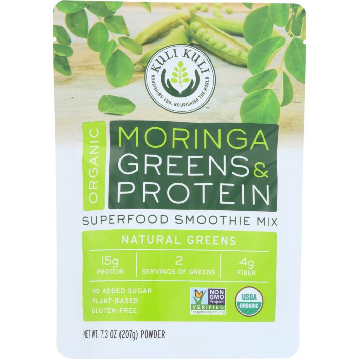 KULI KULI MO: Moringa Greens And Protein Natural Greens 7.3 Oz