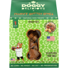 Load image into Gallery viewer, DOGGY DELIRIOUS: Natural Dog Treats Grain Free Peanut Butter Bones, 16 oz
