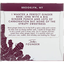 Load image into Gallery viewer, Q TONIC: Ginger Beer 4 Pack, 30 fo
