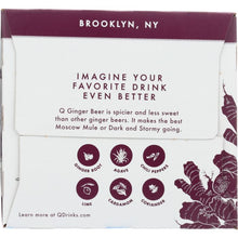 Load image into Gallery viewer, Q TONIC: Ginger Beer 4 Pack, 30 fo
