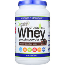 Load image into Gallery viewer, ORGAIN: Whey Protein Powder Chocolate Fudge, 29.12 oz
