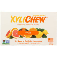 Load image into Gallery viewer, XYLICHEW: Sugar Free Chewing Gum Fruit, 12 pc
