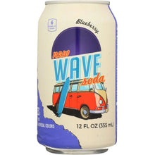 Load image into Gallery viewer, WAVE SODA: Blueberry Soda, 12 fl oz
