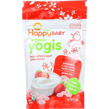 Load image into Gallery viewer, HAPPY BABY: Organic Yogis Yogurt and Fruit Snacks Strawberry, 1 oz
