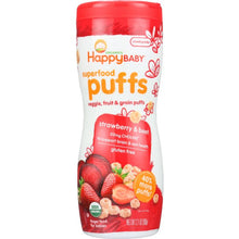 Load image into Gallery viewer, HAPPY BABY: Organic Baby Food Puffs Strawberry, 2.1 oz
