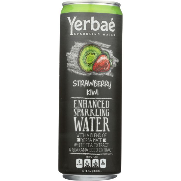 YERBAE: Enhanced Sparkling Water Strawberry Kiwi, 12 fl oz