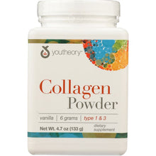 Load image into Gallery viewer, YOUTHEORY: Collagen Powder Vanilla, 4.7 oz
