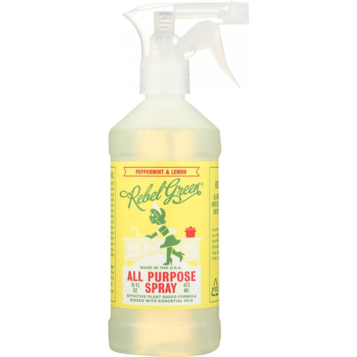 REBEL GREEN: Spray All Purpose Peppermint Lemon, 16 oz