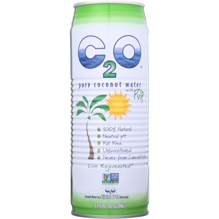 C2O: Pure Coconut Water With Pulp, 100%, 17.5 Oz