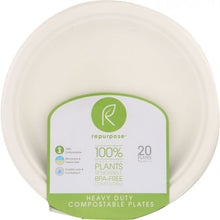 Load image into Gallery viewer, REPURPOSE: Compostable 9 Inch Plates, 20 count
