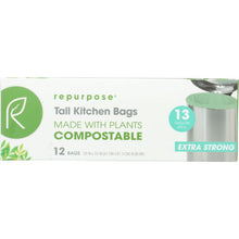 Load image into Gallery viewer, REPURPOSE: Compostable Extra Strong Tall Kitchen Bags 13gal, 12 ea
