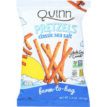 Load image into Gallery viewer, QUINN: Classic Sea Salt Sticks Pretzels Snack Bag, 1.5 oz
