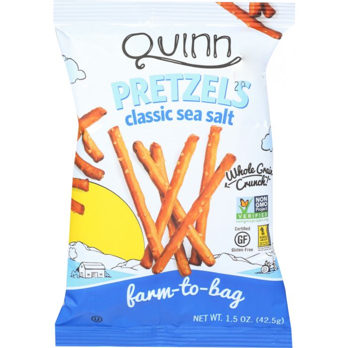 QUINN: Classic Sea Salt Sticks Pretzels Snack Bag, 1.5 oz