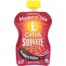 Load image into Gallery viewer, MAMMA CHIA: Organic Chia Squeeze Vitality Snack Strawberry Banana, 3.5 oz
