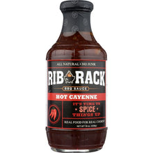 Load image into Gallery viewer, RIB RACK: Hot Cayenne BBQ Sauce, 19 oz
