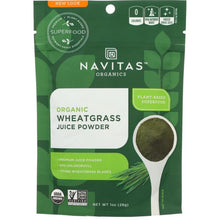 Load image into Gallery viewer, NAVITAS: Wheat Grass Powder Organic, 1 oz
