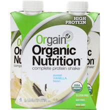 Load image into Gallery viewer, ORGAIN: Organic Nutritional Shake Sweet Vanilla Bean 4 count, 44 oz
