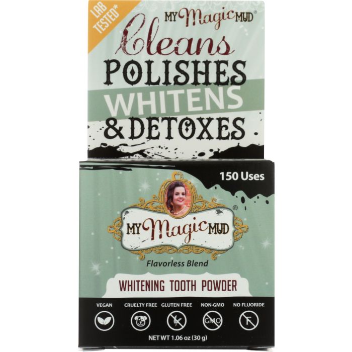 MY MAGIC MUD: Tooth Powder Charcoal Whitening, 4 oz