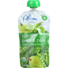 Load image into Gallery viewer, PLUM ORGANICS: Organic Baby Food Stage 2 Spinach Peas &amp; Pear, 4 oz
