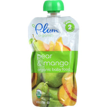 Load image into Gallery viewer, PLUM ORGANICS: Organic Baby Food Stage 2 Pear &amp; Mango, 4 oz
