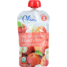 Load image into Gallery viewer, PLUM ORGANICS: Organic Baby Food Stage 2 Peach, Apricot &amp; Banana, 4 oz
