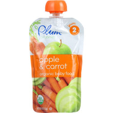 Load image into Gallery viewer, PLUM ORGANICS: Organic Baby Food Stage 2 Apple &amp; Carrot, 4 oz
