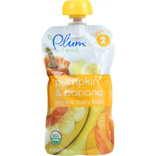 Load image into Gallery viewer, PLUM ORGANICS: Organic Baby Food Stage 2 Pumpkin &amp; Banana, 4 oz
