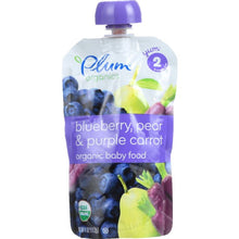 Load image into Gallery viewer, PLUM ORGANICS: Organic Baby Food Stage 2 Blueberry Pear &amp; Purple Carrot, 4 oz
