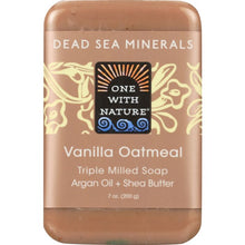 Load image into Gallery viewer, ONE WITH NATURE: Dead Sea Mineral Bar Soap Mild Exfoliating Vanilla Oatmeal, 7 oz
