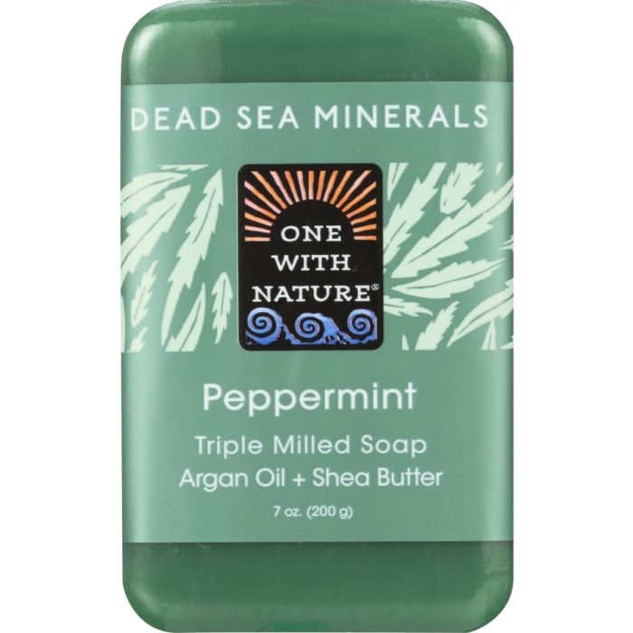 ONE WITH NATURE: Triple Milled Soap Peppermint, 7 oz