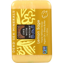 Load image into Gallery viewer, ONE WITH NATURE: Lemon Sage Triple Milled Minerals Soap Bar, 7 oz
