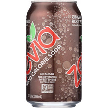 Load image into Gallery viewer, ZEVIA: All Natural Zero Calorie Soda Ginger Root Beer 6-12 fl oz, 72 fl oz
