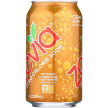 Load image into Gallery viewer, ZEVIA: All Natural Zero Calorie Cream Soda 6-12 fl oz, 72 fl oz
