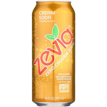 Load image into Gallery viewer, ZEVIA: All Natural Zero Calorie Cream Soda, 16 oz
