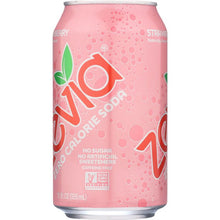 Load image into Gallery viewer, ZEVIA: Zero Calorie Soda Strawberry 6-12oz, 72 oz
