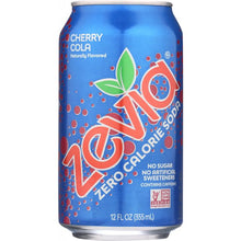 Load image into Gallery viewer, ZEVIA: Zero Calorie Soda Cherry Cola 6-12oz, 72 oz
