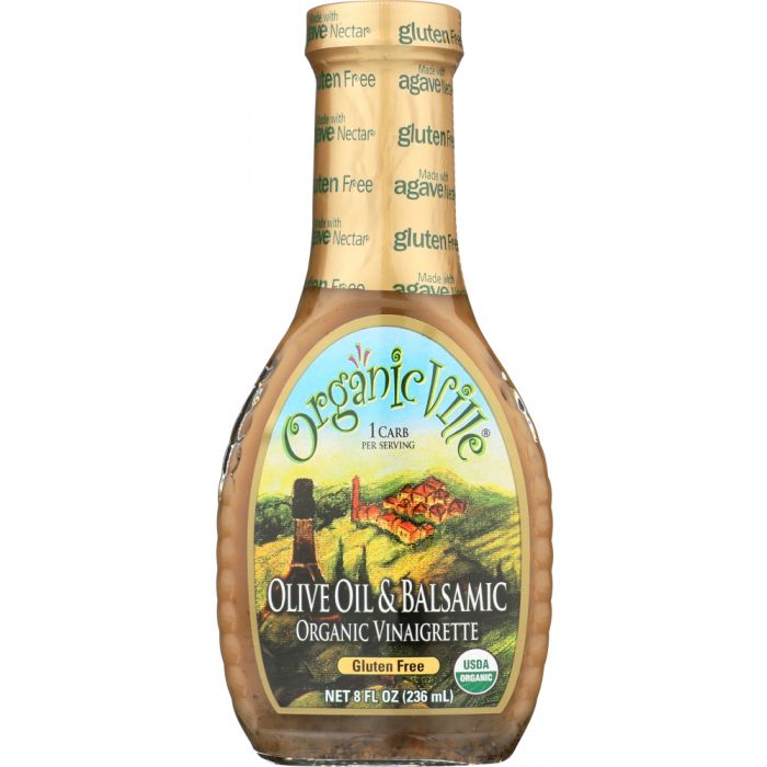 ORGANICVILLE: Dressing Vinaigrette Olive Oil Balsamic Organic, 8 oz