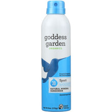 Load image into Gallery viewer, GODDESS GARDEN: Organics Sunny Sport Spray Natural Sunscreen SPF 30, 6 oz
