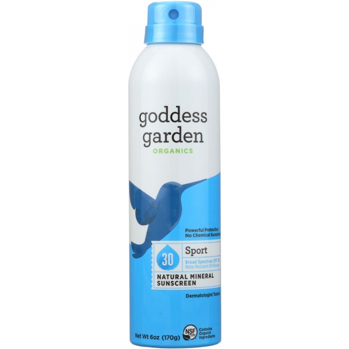 GODDESS GARDEN: Organics Sunny Sport Spray Natural Sunscreen SPF 30, 6 oz