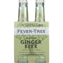 Load image into Gallery viewer, FEVER-TREE: Premium Ginger Beer 4x6.8 oz Bottles, 27.2 oz
