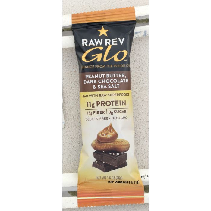 RAW REVOLUTION: Bar Peanut Butter Dark Chocolate & Sea Salt, 1.6 oz