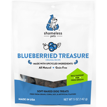 Load image into Gallery viewer, SHAMELESS PETS: Blueberried Treasure Dog Treats, 5 oz
