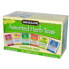 Load image into Gallery viewer, BIGELOW: Assorted Herb Teas Six Variety Pack Caffeine Free 18 Tea Bags
