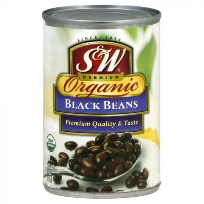 S & W: Organic Black Beans, 15 oz